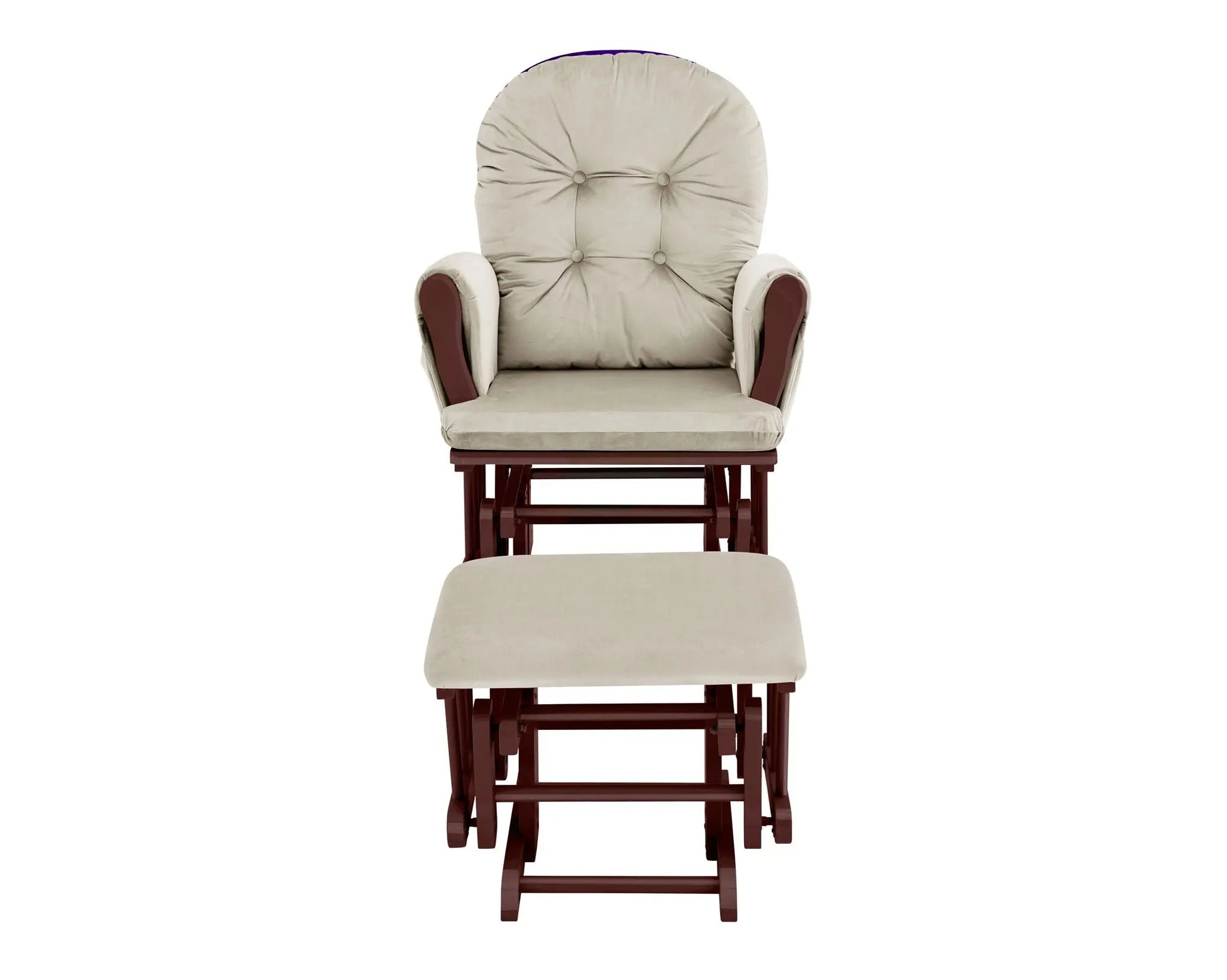 Mason - Glider And Ottoman White Wood Suite Bebe