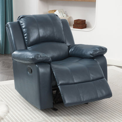 Charlotte - Gel Glider Recliner With Sturdy Wood Frame - Blue Home Essentials