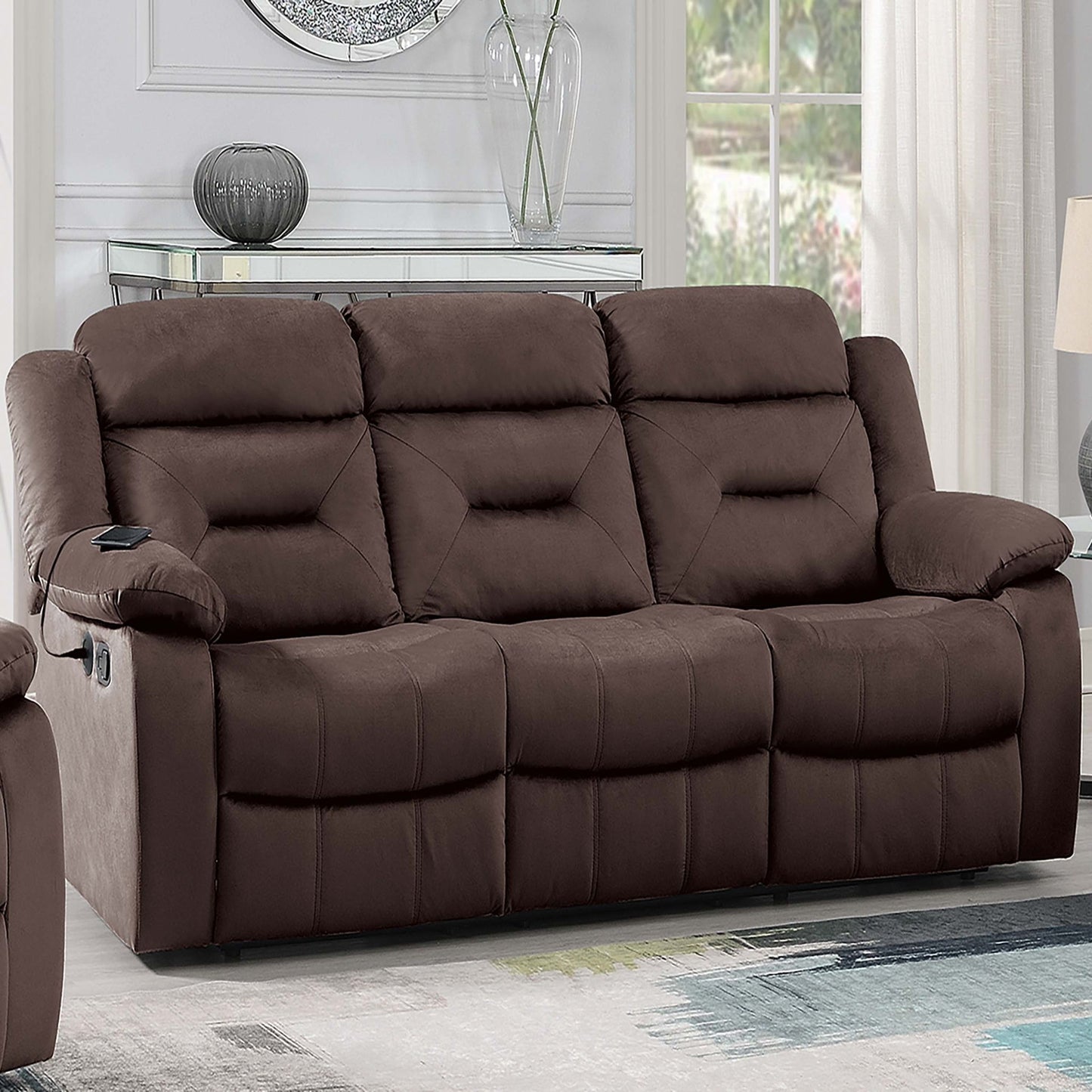 Contemporary Living Room Set With Pillow Arms And Headrest Support Home Essentials