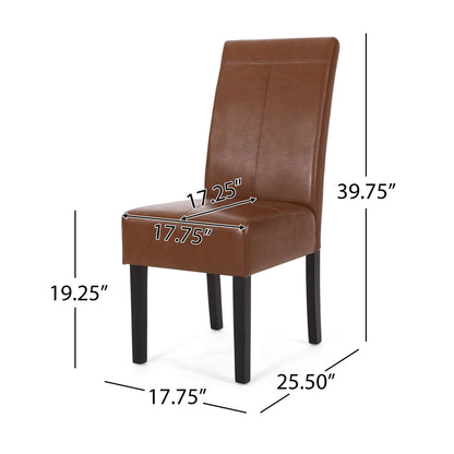 Pertica - Dining Upholstered Armless Chairs (Set of 2) Noble House