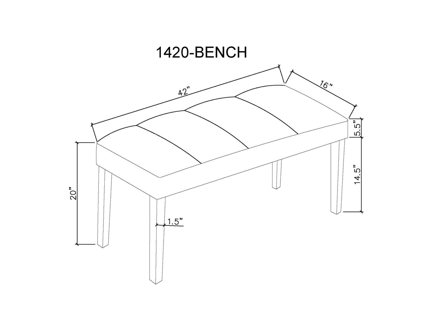Vega - Bench - Gray Crown Mark