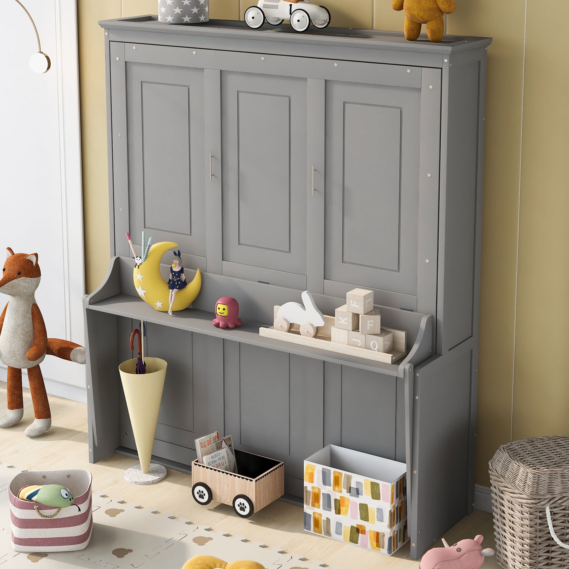 Murphy Bed With Shelf Hearth and Haven