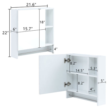 Wall Mounted Bathroom Storage Medicine Cabinet Cabinet With Mirror Door Home Essentials