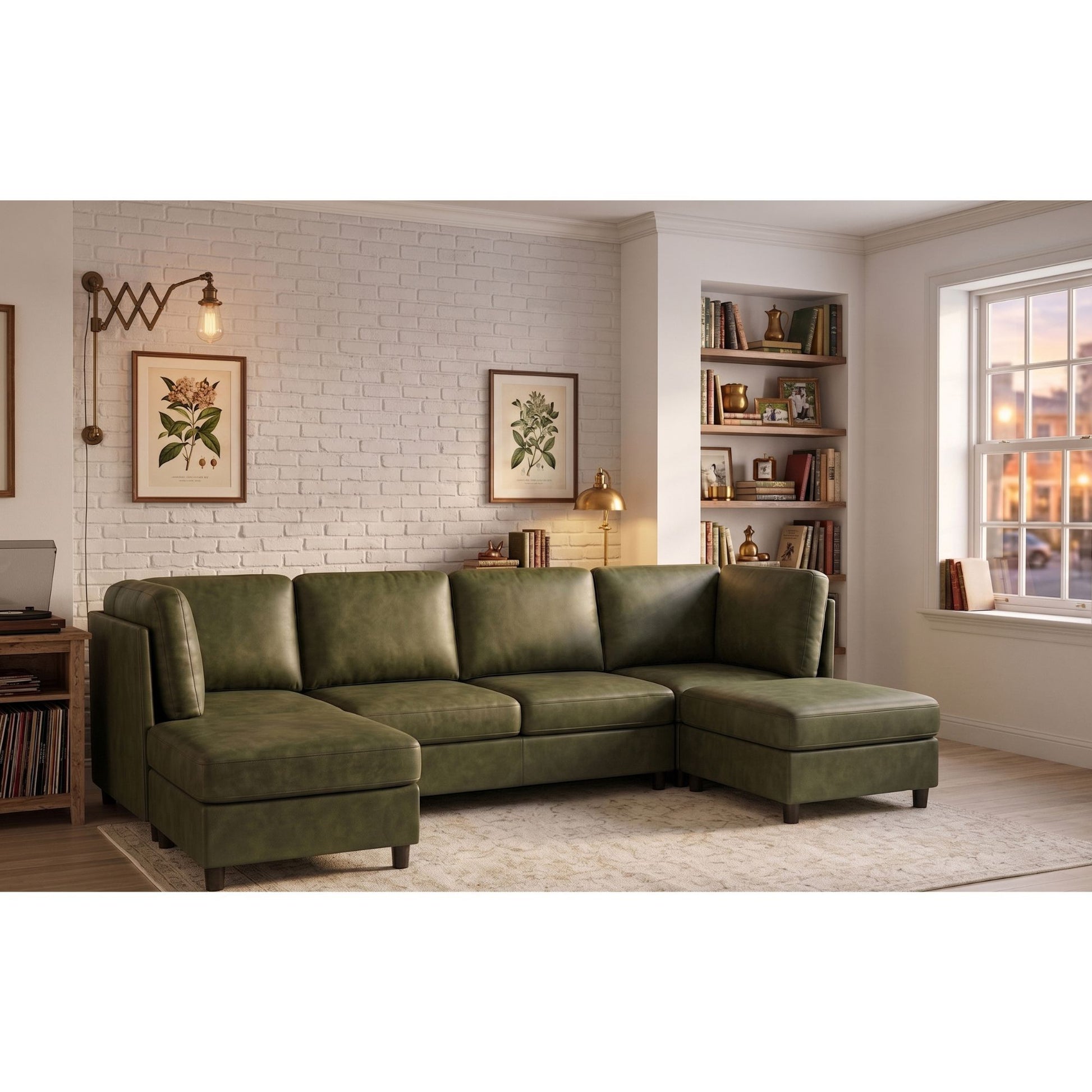Modular Sectional Sofa With Custom Configuration And Removable Cushions - Olive Home Essentials
