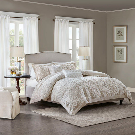 Suzanna - King Comforter Mini Set - Taupe