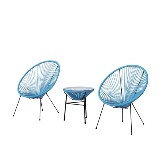 Outdoor Conversation Set With Ergonomic Lounge Chairs And Tempered Glass Table LSI Patio Furniture