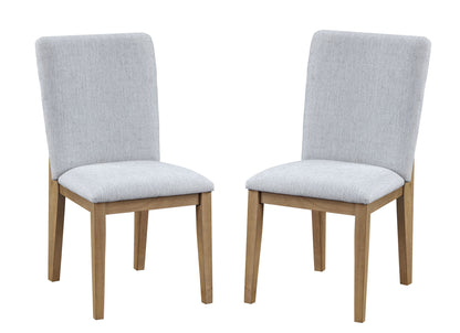 Delphine - Linen Fabric 19" Dining Chair (Set of 2) - Gray Lilola Home