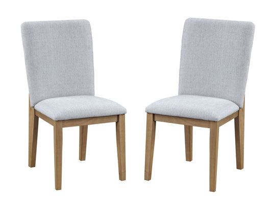 Delphine - Linen Fabric 19" Dining Chair (Set of 2) - Gray Lilola Home