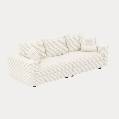 4 Seat Sofa, Modern Comfy Upholstered Sofa Cloud Couch, Deep Seat Couches With Soft Pillows Home Essentials