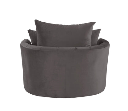 Zunyas - Velvet Accent Chair With Swivel Acme