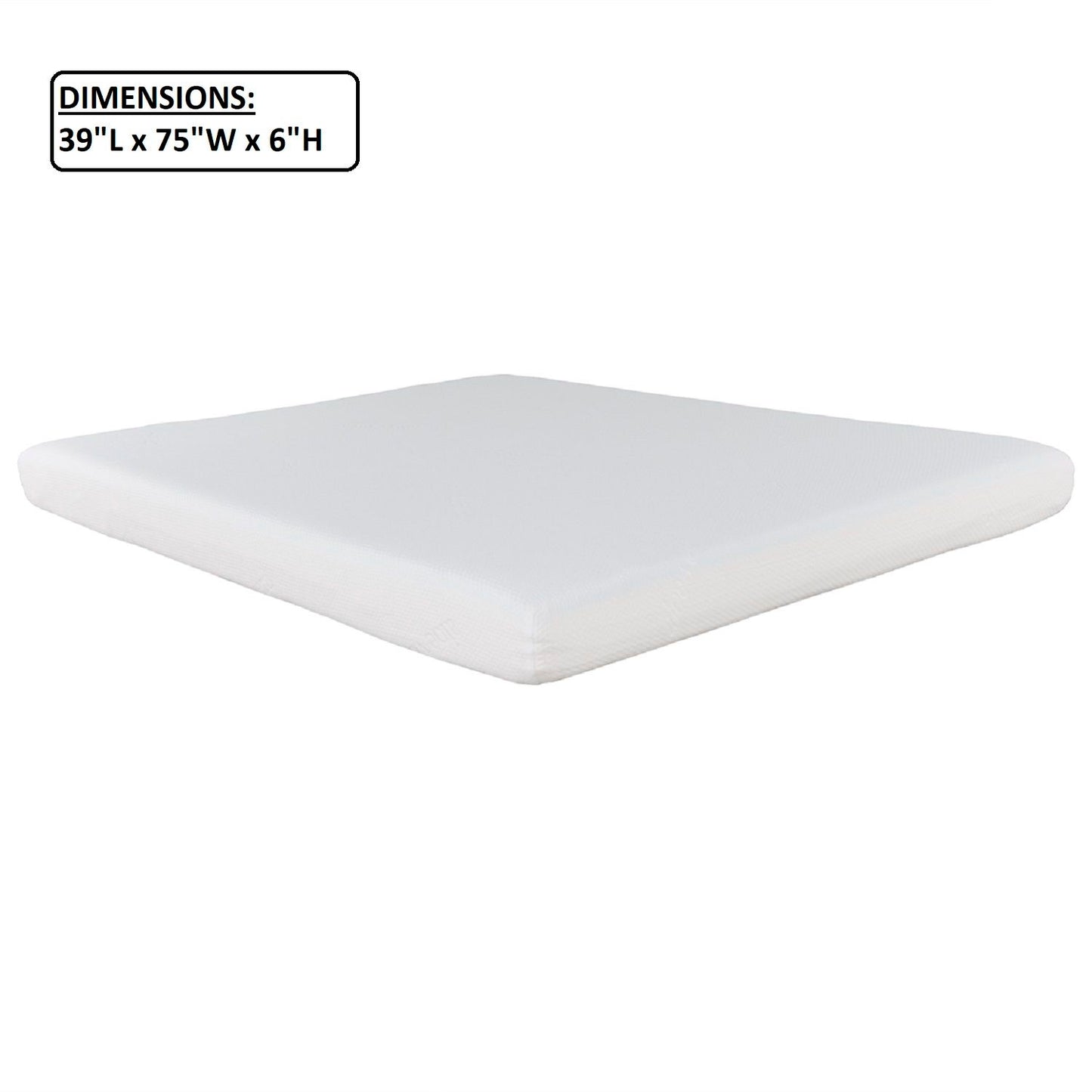 6" Firm Gel Memory Foam Mattress In A Box, Soft Double Layered Mattress Bed - White - Full Daily Nest
