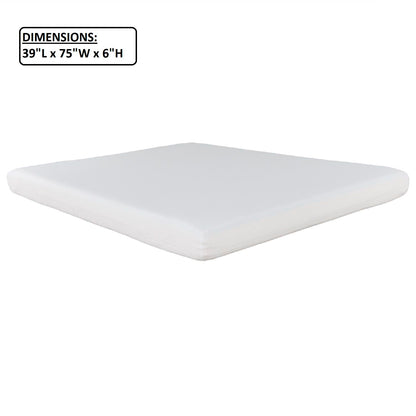 6" Firm Gel Memory Foam Mattress In A Box, Soft Double Layered Mattress Bed - White - Full Daily Nest
