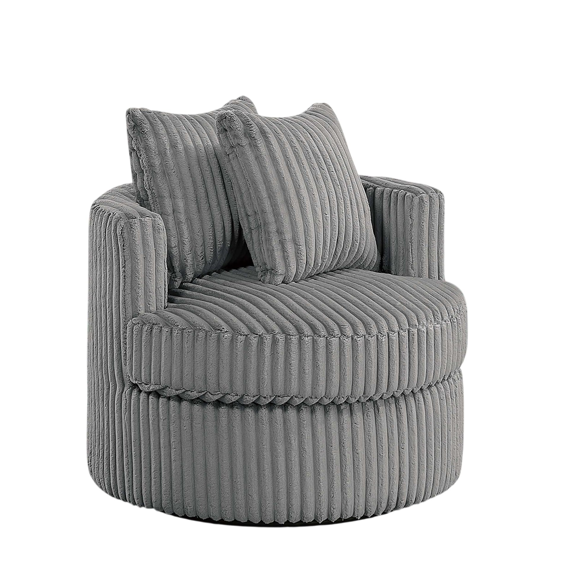 Swivel Upholstered Accent Chair For Living Room Home Essentials