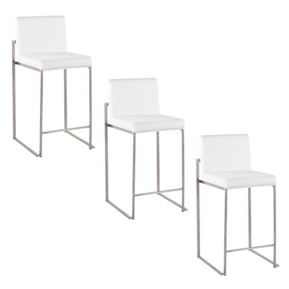 Fuji - Contemporary High Back Counter Stool, Functional Design Lumi Source