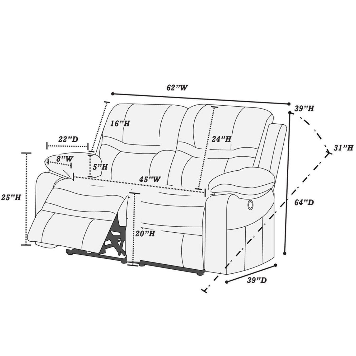 Modern Style Living Room Set With Pillow Arms Home Essentials