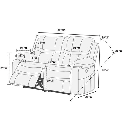 Modern Style Living Room Set With Pillow Arms Home Essentials