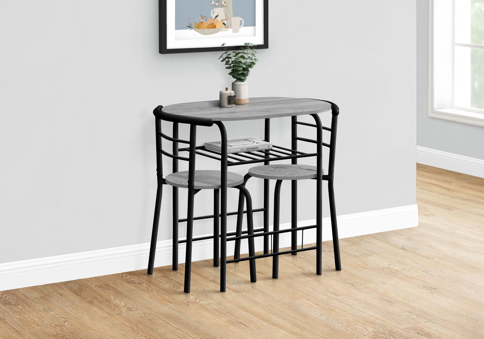 3 Pieces Dining Table Set, Small, Contemporary & Modern 8th Street