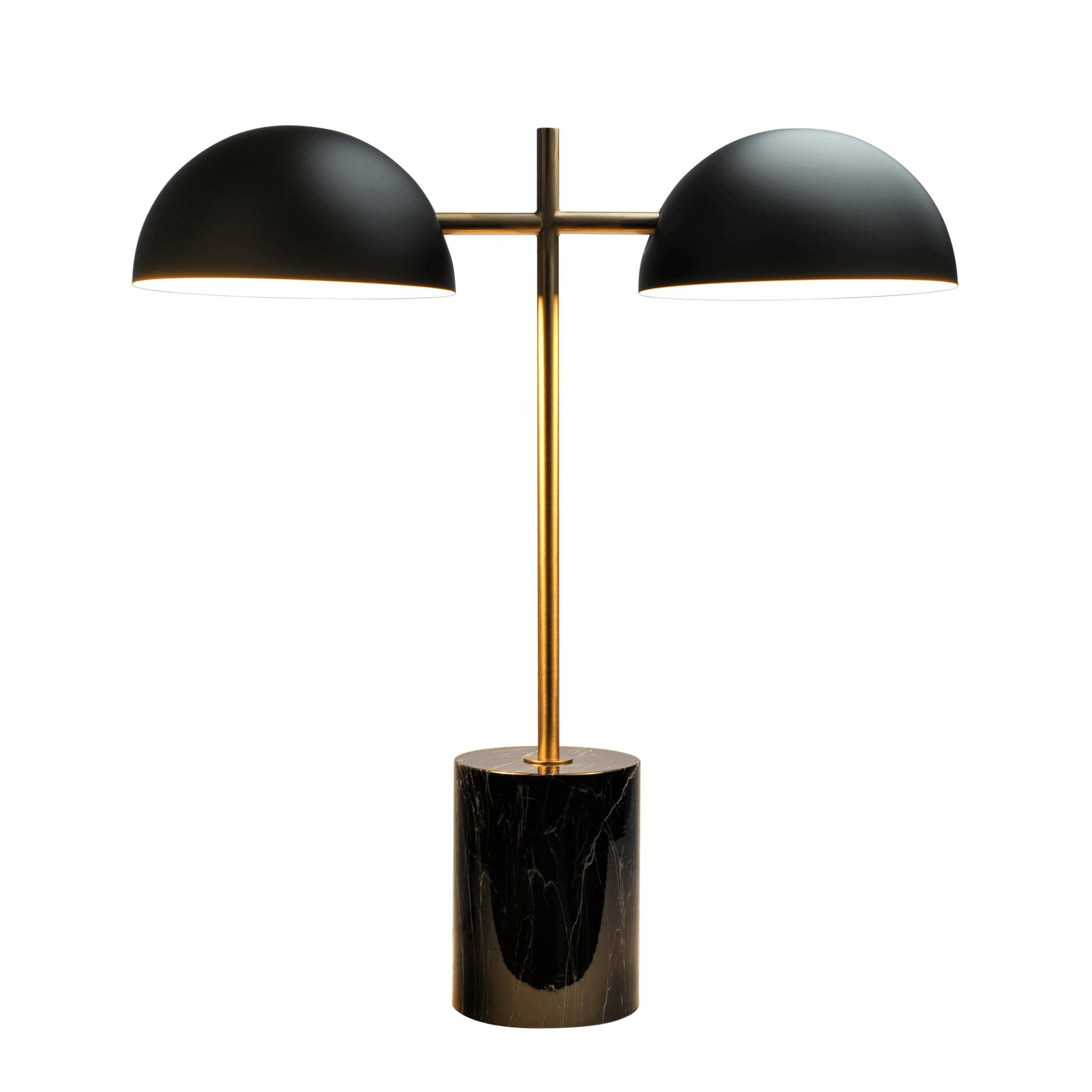 Nova - Hydro Table Lamp With On / Off Switch Double Lamp - Black / Gold / Marble Ashcroft Furniture