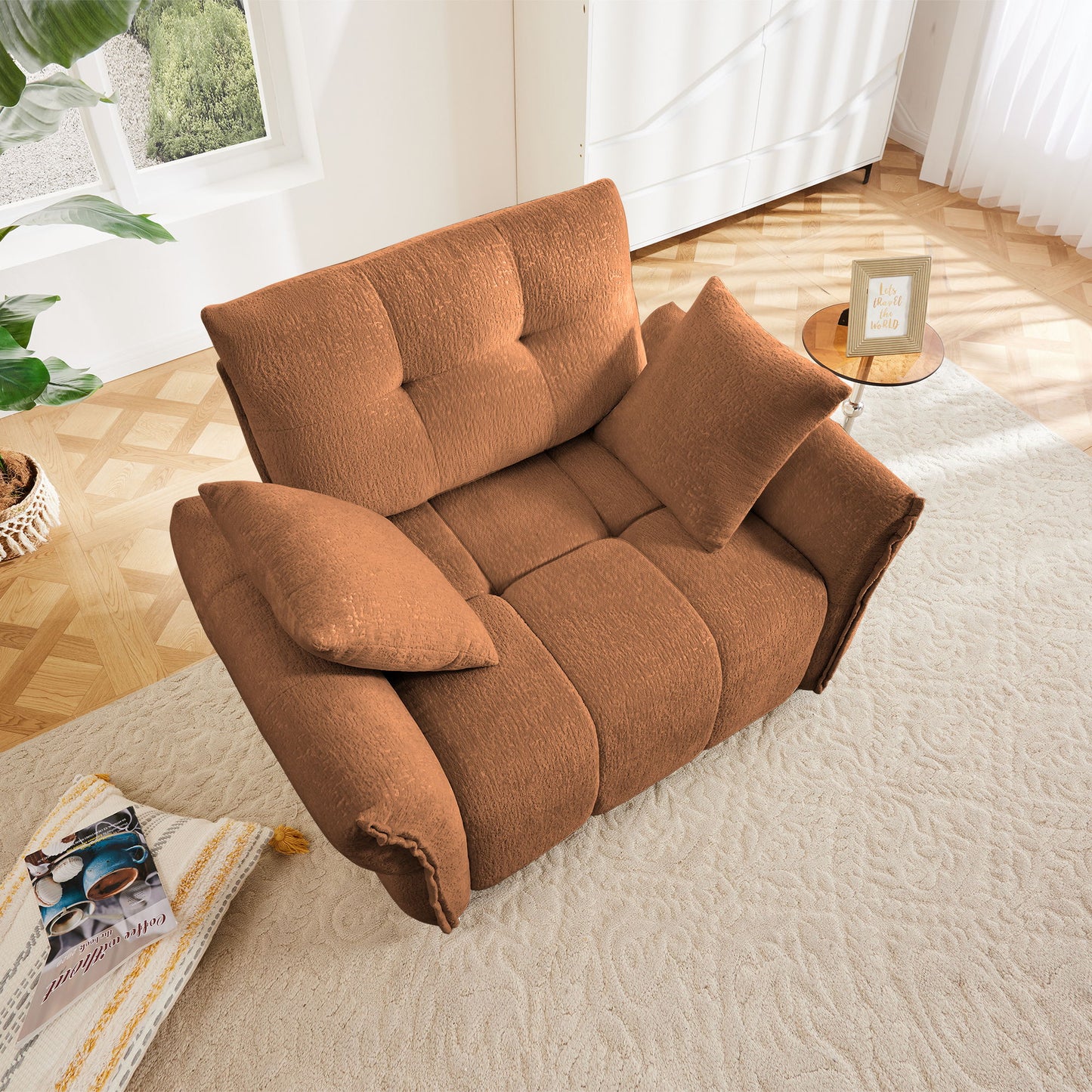Modern Ergonomic Single Seater Sofa With High Resilience Cushions Home Essentials