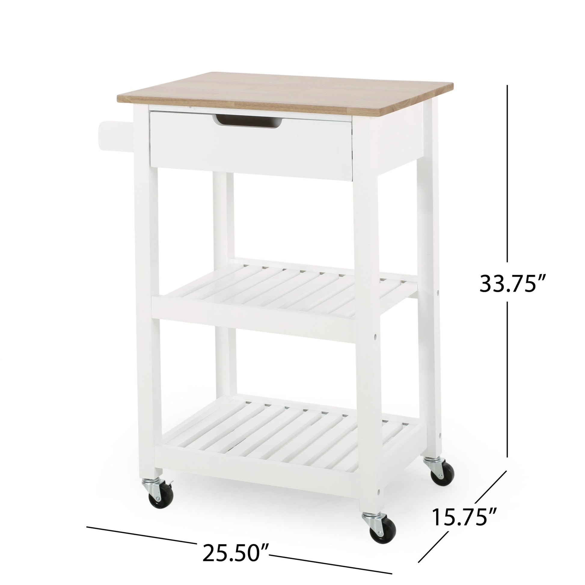 Tattnall - Kitchen Cart With Wheels Noble House