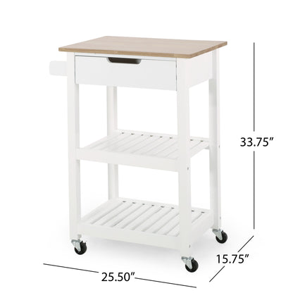 Tattnall - Kitchen Cart With Wheels Noble House