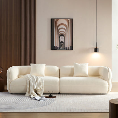 Sectional Sofa With Durable Fabric, Solid Wood Frame, And High Density Sponge Fill Home Essentials