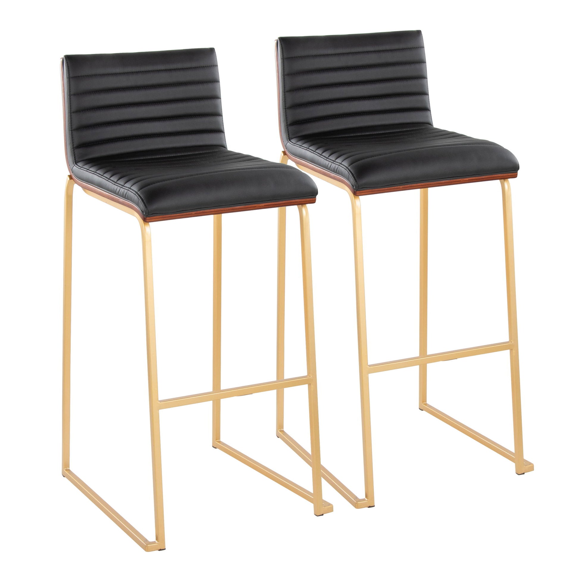 Mason Mara - Contemporary Versatile Desig Fixed Height Barstool (Set of 2) Lumi Source