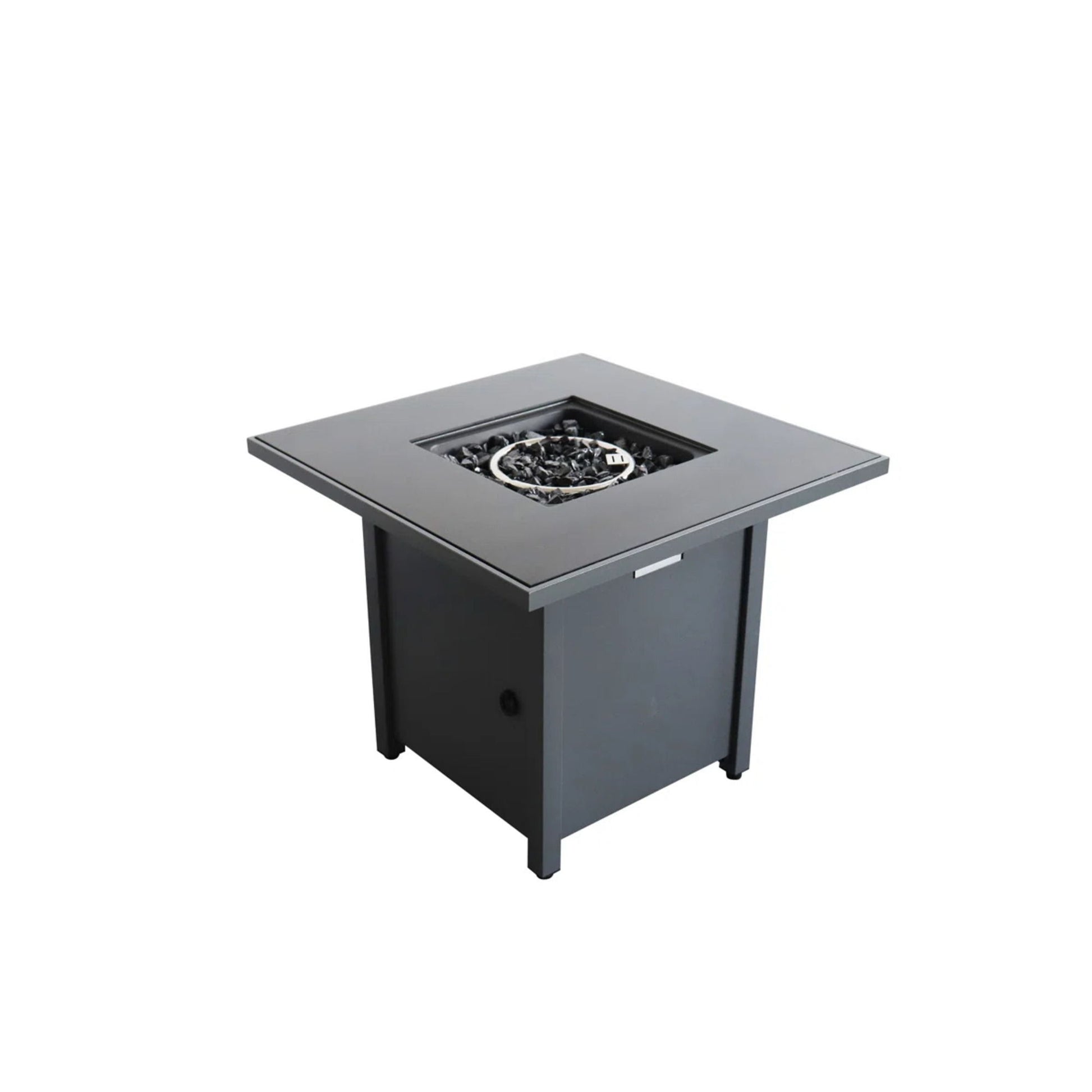 Outdoor Fire Pit Table With Lid - Gray LSI Patio Furniture