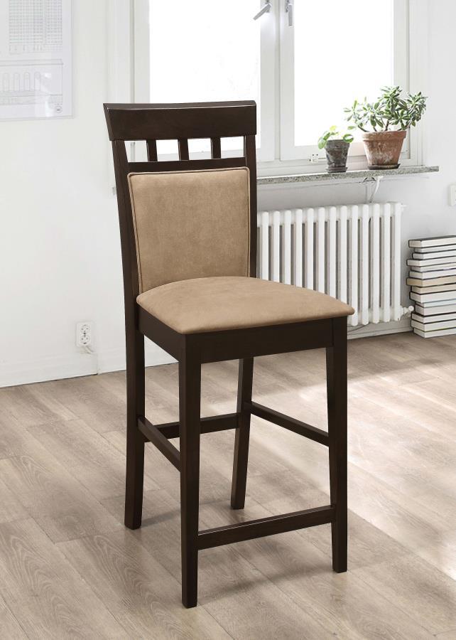 Gabriel - Closed Back Counter Chair (Set of 2) - Cappuccino CoasterEveryday