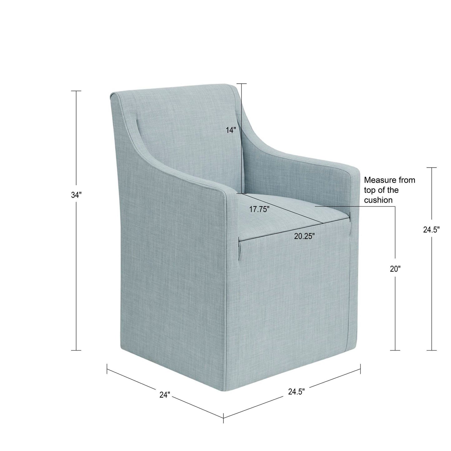 Traditional Skirted Dining Arm Chair JLA