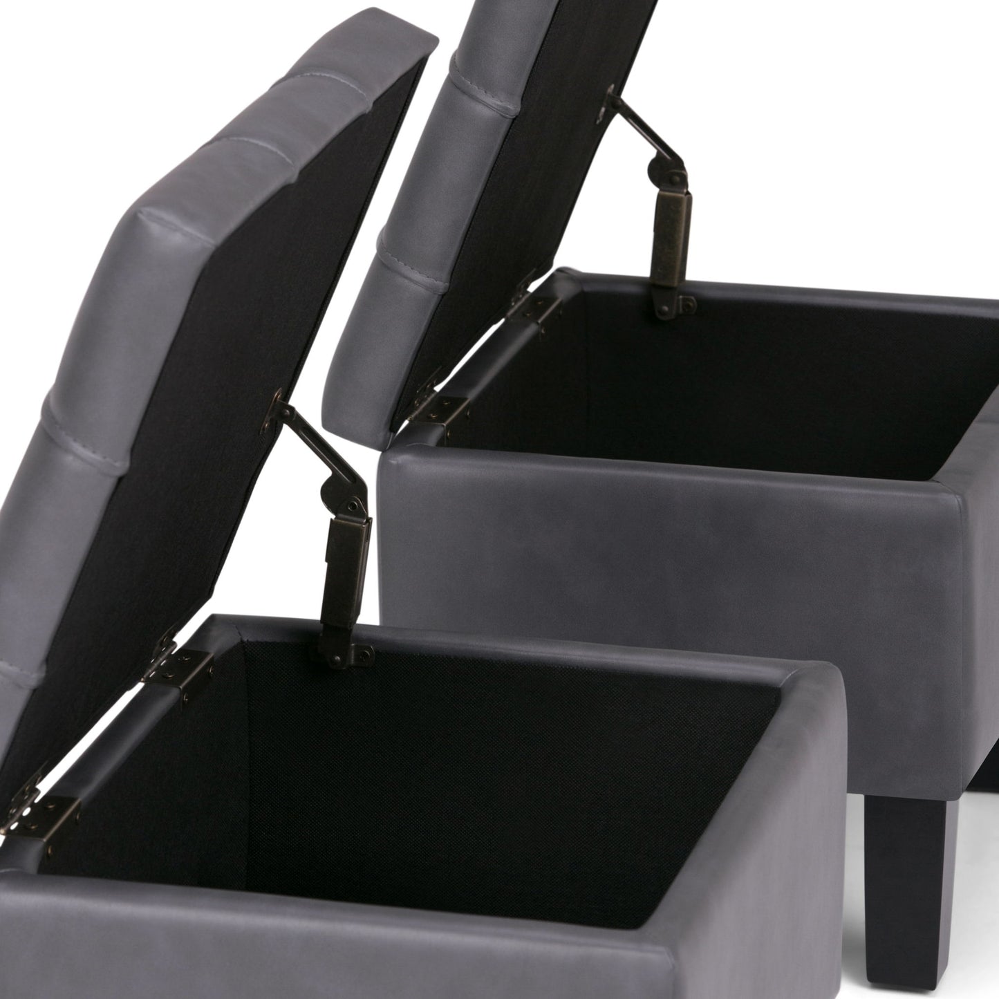 Dover - 3 Piece Storage Ottoman Contemporary Design Simpli-Home