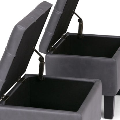 Dover - 3 Piece Storage Ottoman Contemporary Design Simpli-Home