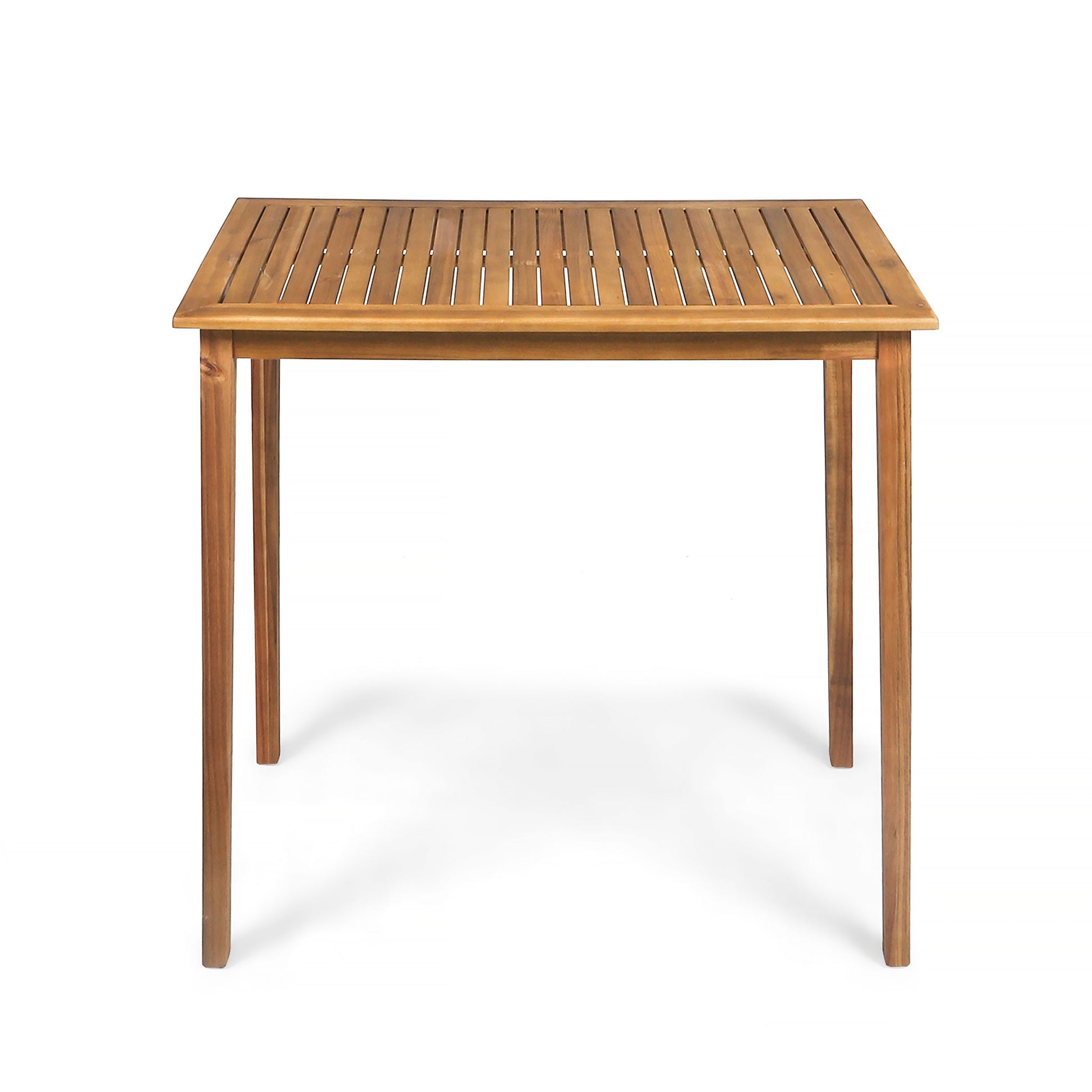 Outdoor Minimalist Acacia Wood Rectangle Bar Table Noble House