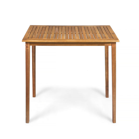 Outdoor Minimalist Acacia Wood Rectangle Bar Table Noble House