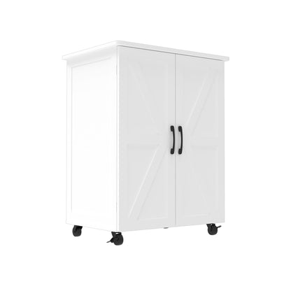 Exquisite Craftsmanship Rice Door Storage Cabinet, Large Capacity - White Home Essentials