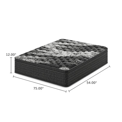12" Medium Firm Euro Top Hybrid Mattress With Cooling Cover & Individual Coil Support Daily Nest