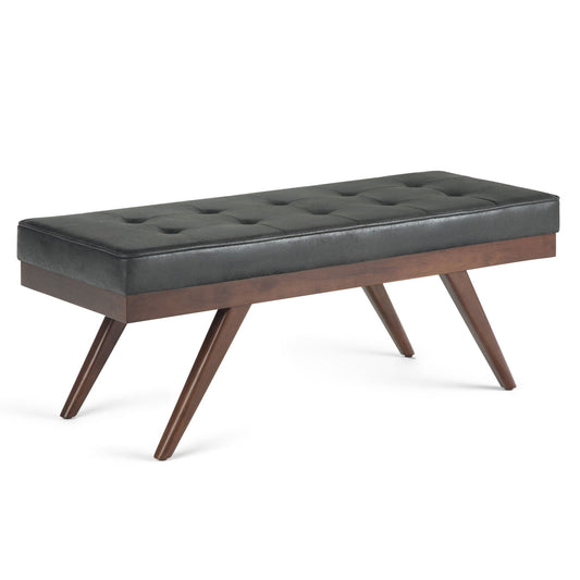 Pierce - Mid Century Upholstered Ottoman Bench Simpli-Home