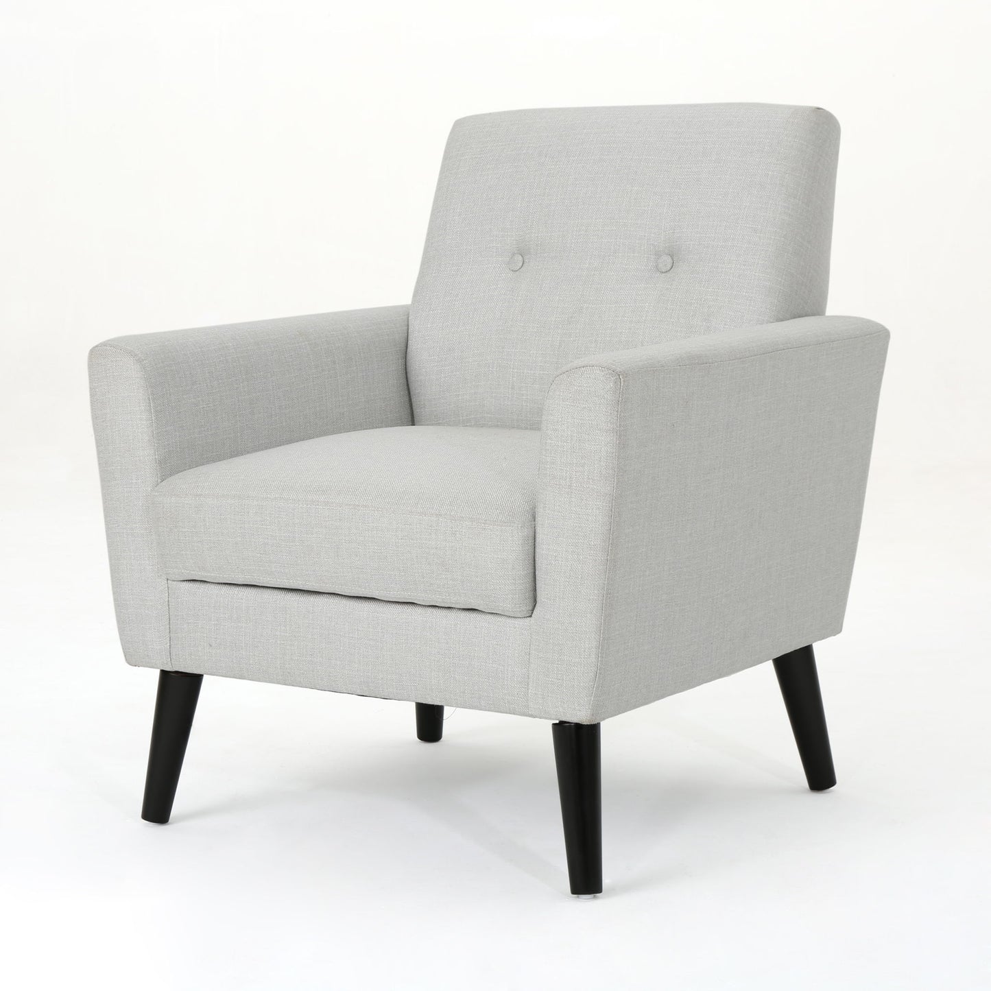 Radiantize - Upholstered Fabric Club Chair With Square-Off Back And Button Tufted Noble House