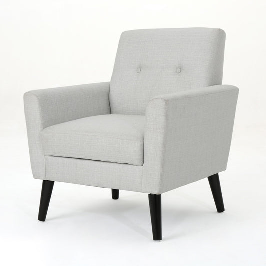 Radiantize - Upholstered Fabric Club Chair With Square-Off Back And Button Tufted Noble House