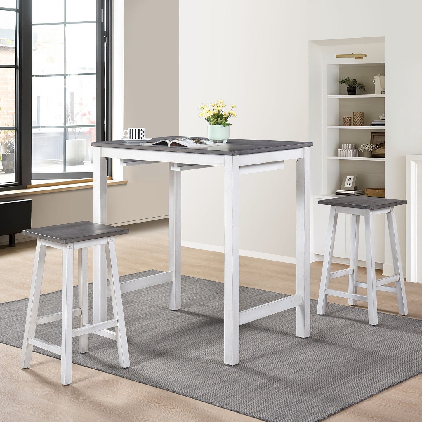 3 Pieces Counter Height Set Home Essentials