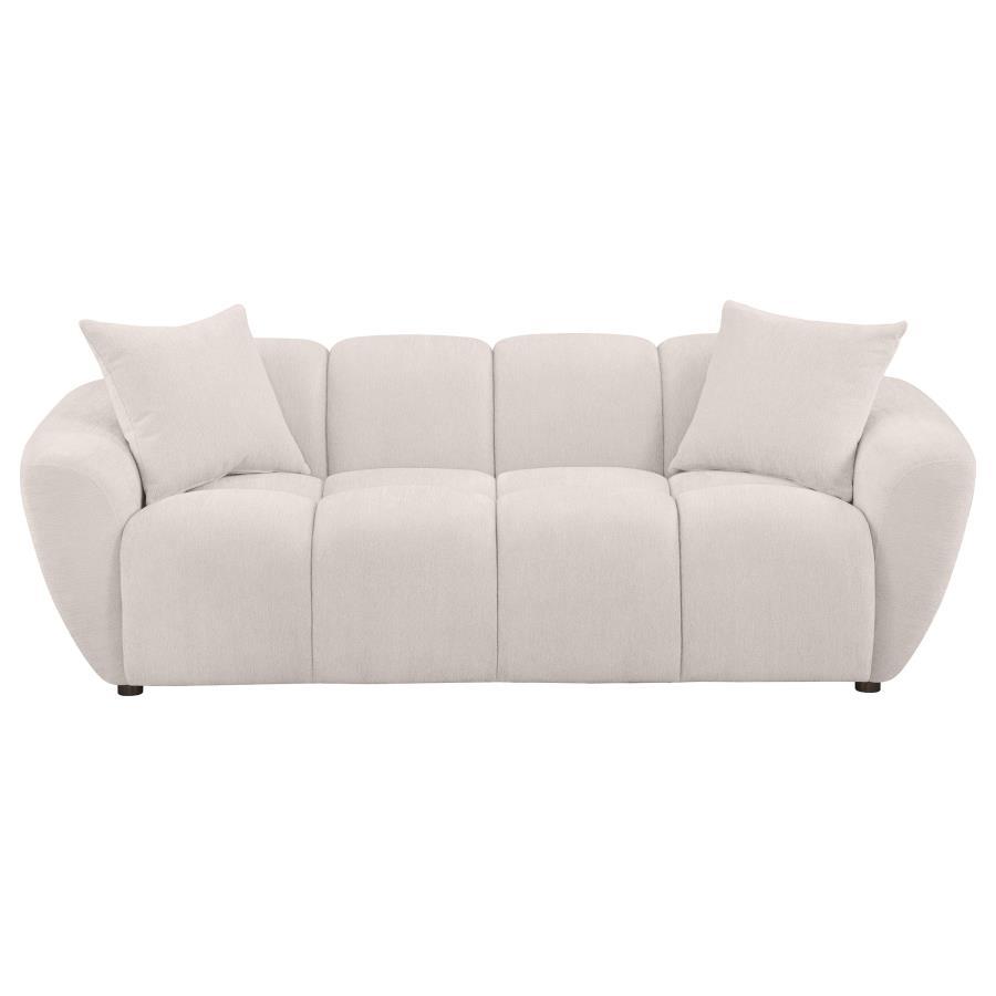 Destino - Chenille Upholstered Splayed Arm Sofa - Greige Coaster Fine Furniture