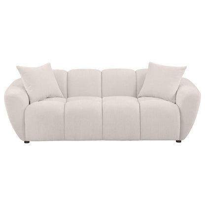 Destino - Chenille Upholstered Splayed Arm Sofa - Greige Coaster Fine Furniture