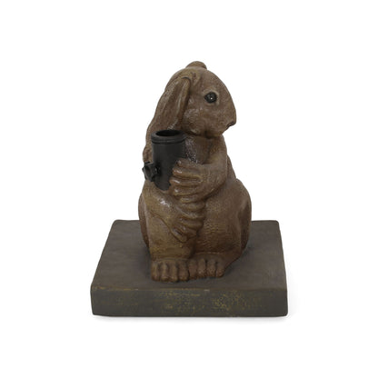 Hand Crafted Rabbit Umbrella Base With Playful Design - Light Brown Noble House
