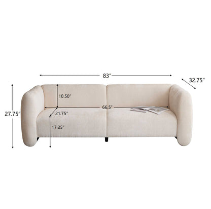 Tonson - 3 Seater Sofa, Wave Design Noble House