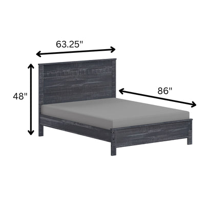 Albany - Bed Frame With Headboard, Heavy Duty Modern Rustic Design Home Essentials