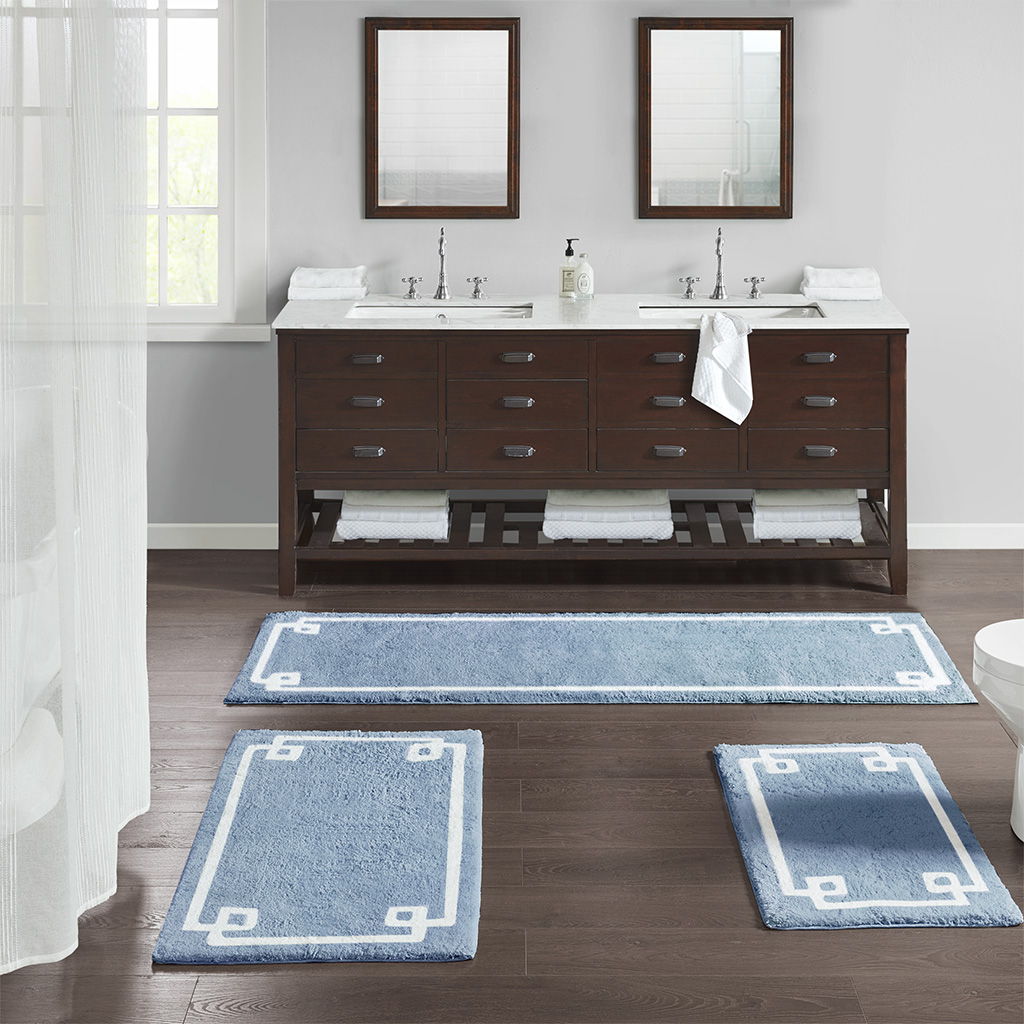 Evan - Tufted Bath Rug - Blue