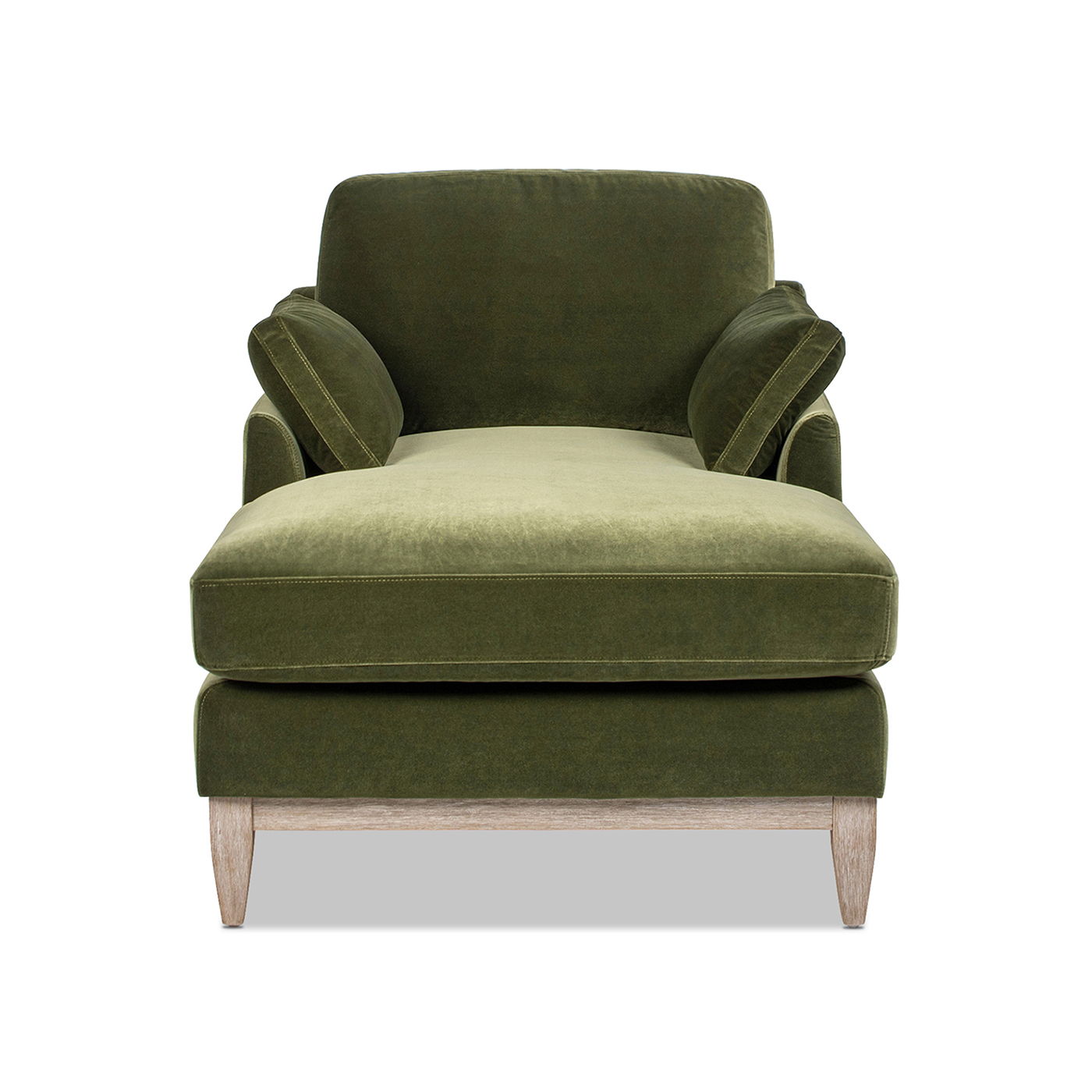 Pasadena - Modern Farmhouse Chaise Lounge Chair - Olive Green Jennifer Taylor Home