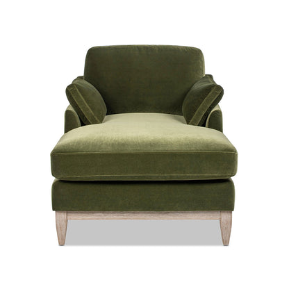 Pasadena - Modern Farmhouse Chaise Lounge Chair - Olive Green Jennifer Taylor Home