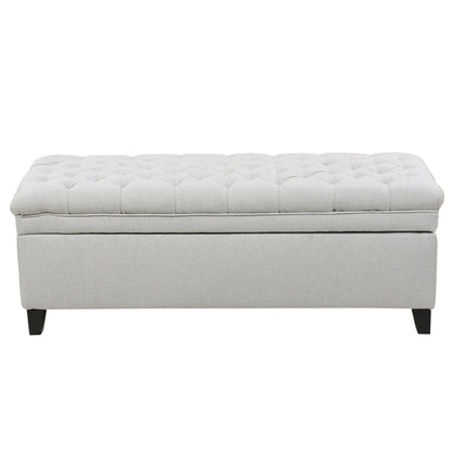 Juliana - Storage Ottoman With Birch Legs Noble House