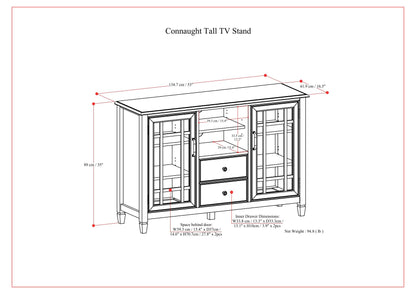 Connaught - Tall TV Stand - Brown Simpli-Home